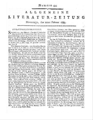 Fragmente zur Kenntniß der neuesten vorzüglichsten Schriften in den schönen Wissenschaften. Bd. 2-3. Hamburg: Herold 1784