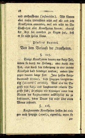 Fünftes Kapitel. Von dem Verlaufe der Krankheiten.