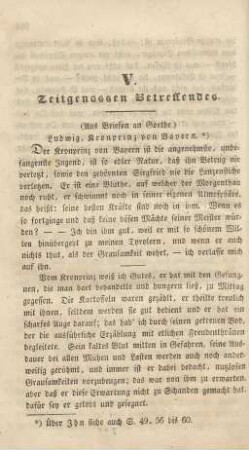 V. Zeitgenossen Betreffendes