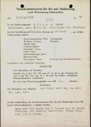 Schmer, Oskar