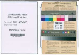 Entnazifizierung Heinz Berendes , geb. 08.04.1903 (Drogist)