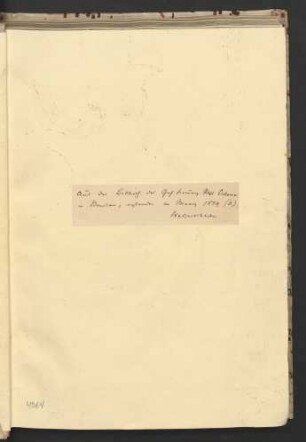 Erwerbungsnotiz, 1839 (eingeklebt)