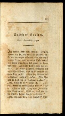 Sechstes Kapitel. Reue. Schreckliche Folgen.