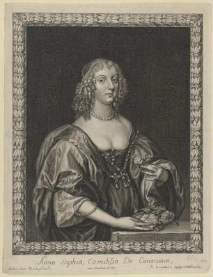 Bildnis der Anna Sophia Comitissa de Canaruaen