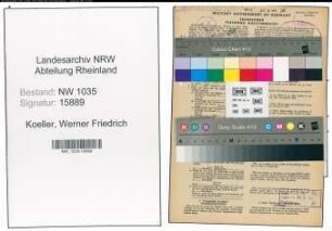 Entnazifizierung Werner Friedrich Koeller , geb. 01.04.1912 (Ingenieur)