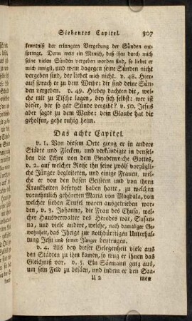 307-323, Das achte Capitel. - Das neunte Capitel.