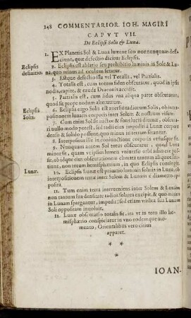 Caput VII. De Eclipsi Solis & Lunae