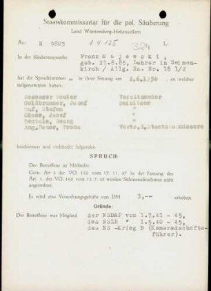 Majewski, Franz