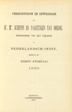 Eerste kwartaal 1900