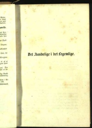 Det Aandelige i det Legemlige.