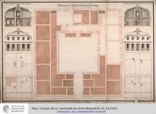 Fondemens Caves et Patisserie du Chateau de Jegersbourg [Jagdschloss Jägersburg/Starkenburg]. [ca.1735]