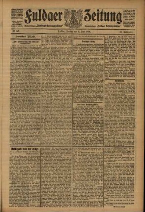 Zweite Ausgabe vom Freitag, den 02. Juli 1909.