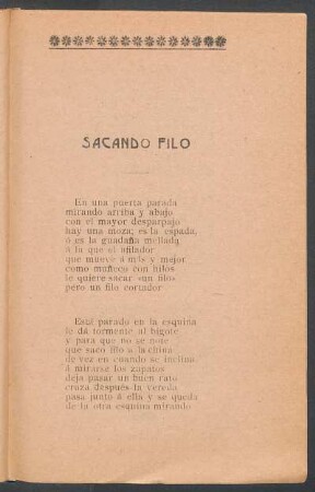 Sacando filo