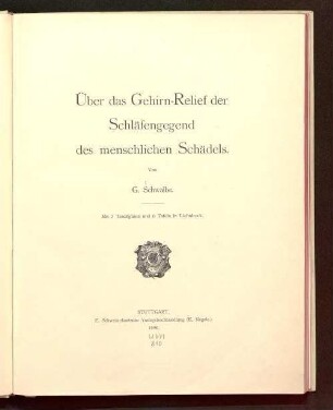 Über das Gehirn-Relief der Schläfengegend des menschlichen Schädels