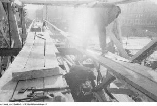 Dresden, Brücke der Einheit (Albertbrücke), Wiederaufbau, 1945
