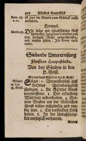 408-412, Siebende Unterweisung