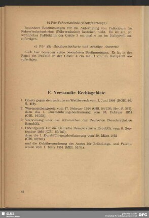 F. Verwandte Rechtsgebiete