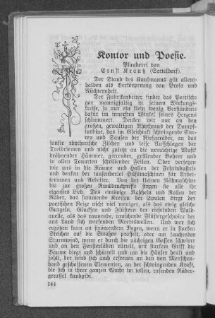 Kontor und Poesie.
