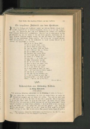 Volksmärchen aus Schleswig-Holstein.