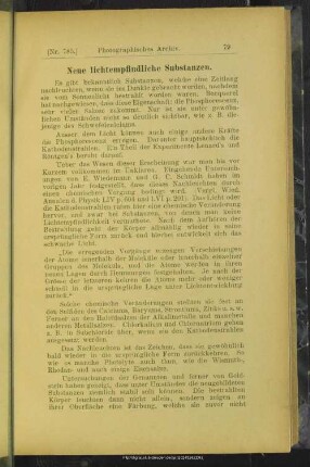 Neue lichtempfindliche Substanzen