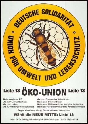 ÖKO-Union, Europawahl 1989