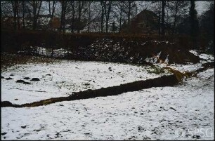 Rheinsberg, Schlossgarten Rheinsberg, im Winter.