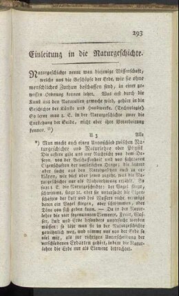 Einleitung in die Naturgeschichte.