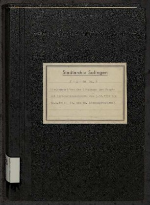 Hauptausschuss 1952-1953