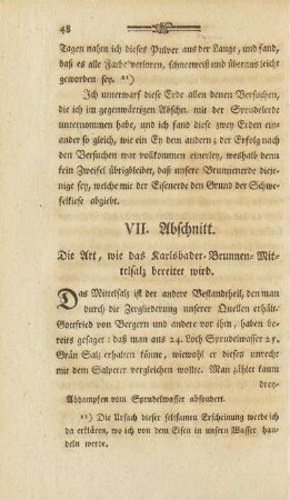 VII. Abschnitt. Die Art, wie das Karlsbader-Brunnen-Mittelsalz bereitet wird