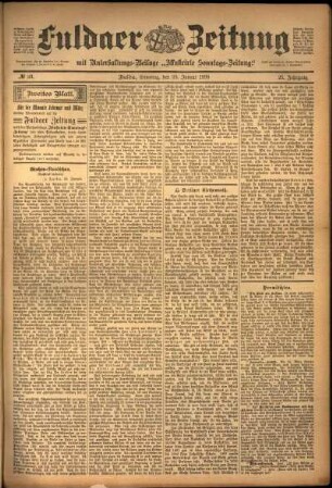 Zweite Ausgabe vom Samstag, den 29. Januar 1898.