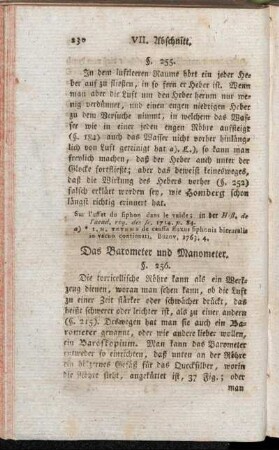 Das Barometer und Manometer