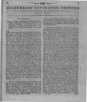 Calker, J. F. A.: Denklehre oder Logik und Dialektik nebst einem Abriß der Geschichte und Literatur derselben. Bonn: Weber 1822