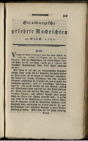 91. Stück, 1785. - 94. Stück, 1785.