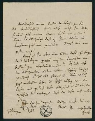 Brief vom 2. März 1868
