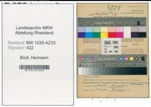 Entnazifizierung Hermann Broll , geb. 06.02.1888 (Bergmann)
