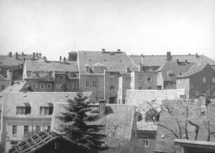 Annaberg-Buchholz. Blick von der Unteren Schmiedegasse nach Westen gegen Klosterstraße