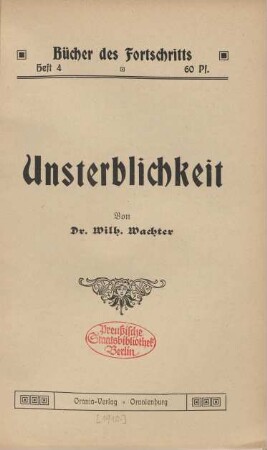 Unsterblichkeit