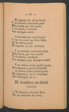 El hombre es débil : Danza
