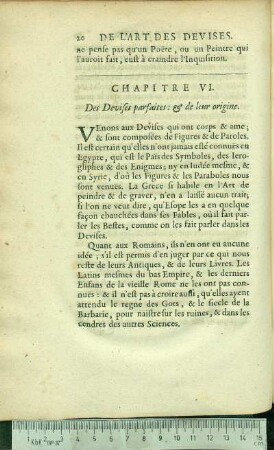 Chapitre VI. Des Devises parfaites: & de leur origine.