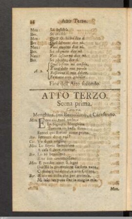 Atto Terzo. / Dritte Handlung.