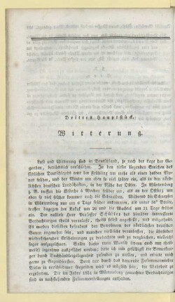 Drittes Hauptstück. Witterung