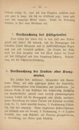 8. Verstauchung der Lenden- oder Kreuzwirbel