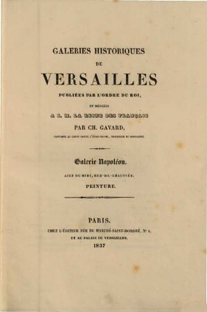 Galeries historiques de Versailles, [23]. Galérie Napoléon. Peinture