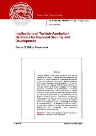 Implications of Turkish-Azerbaijani relations for regional security and development