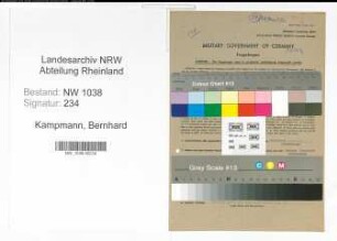 Entnazifizierung Bernhard Kampmann , geb. 13.01.1905 (Angestellter)