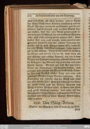 XXIII. Von Säug-Ammen.