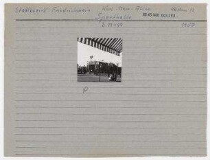 Deutsche Sporthalle. Berlin, Friedrichshain, Karl-Marx-Allee (vor 1961 Stalinallee)