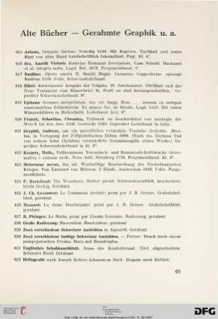 Alte Bücher – Gerahmte Graphik u.a. (Nr. 815-832)