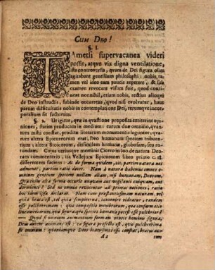 Diss. philos. de forma Dei