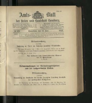 No. 125, 26. Juni 1915